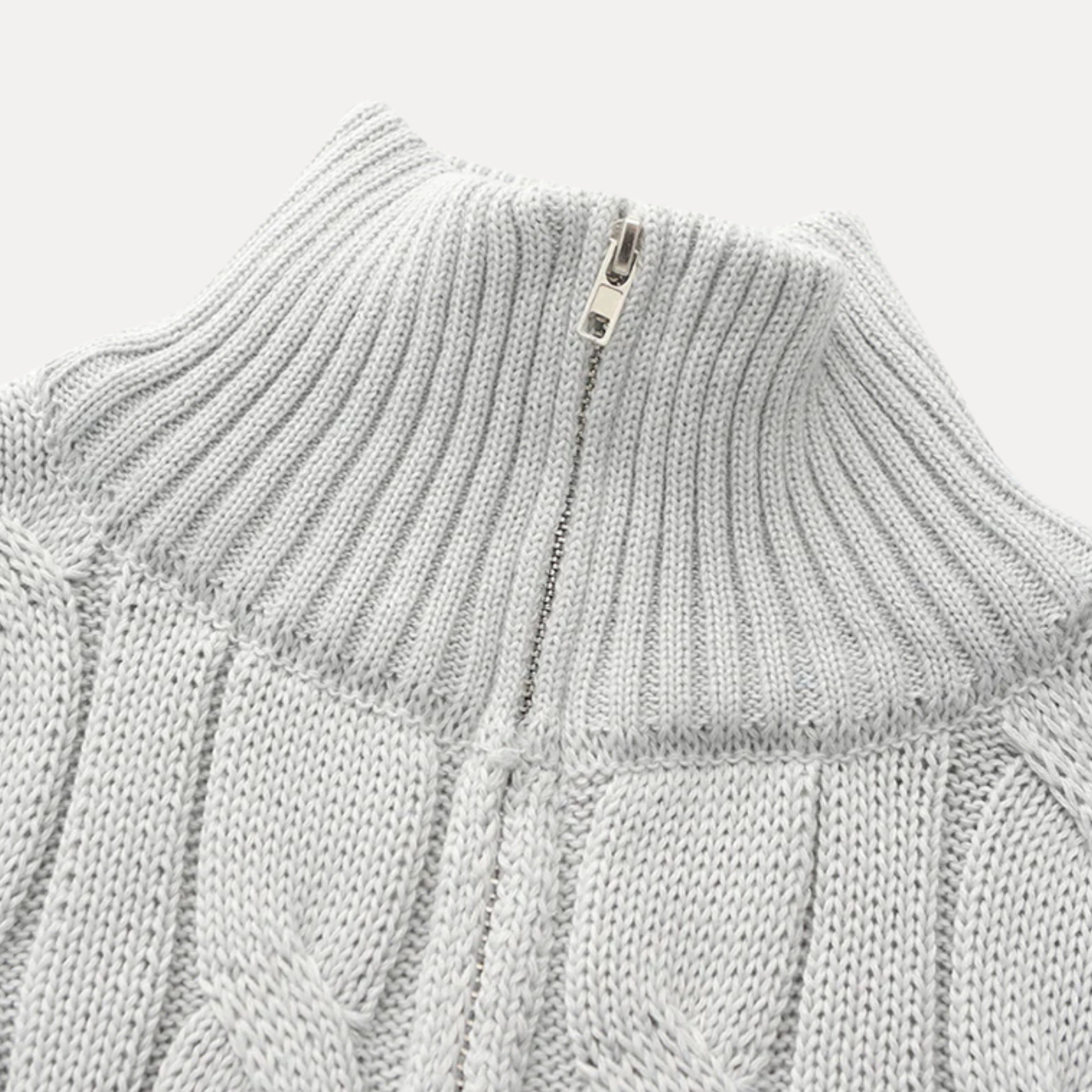 Arden Cable Zip Sweater