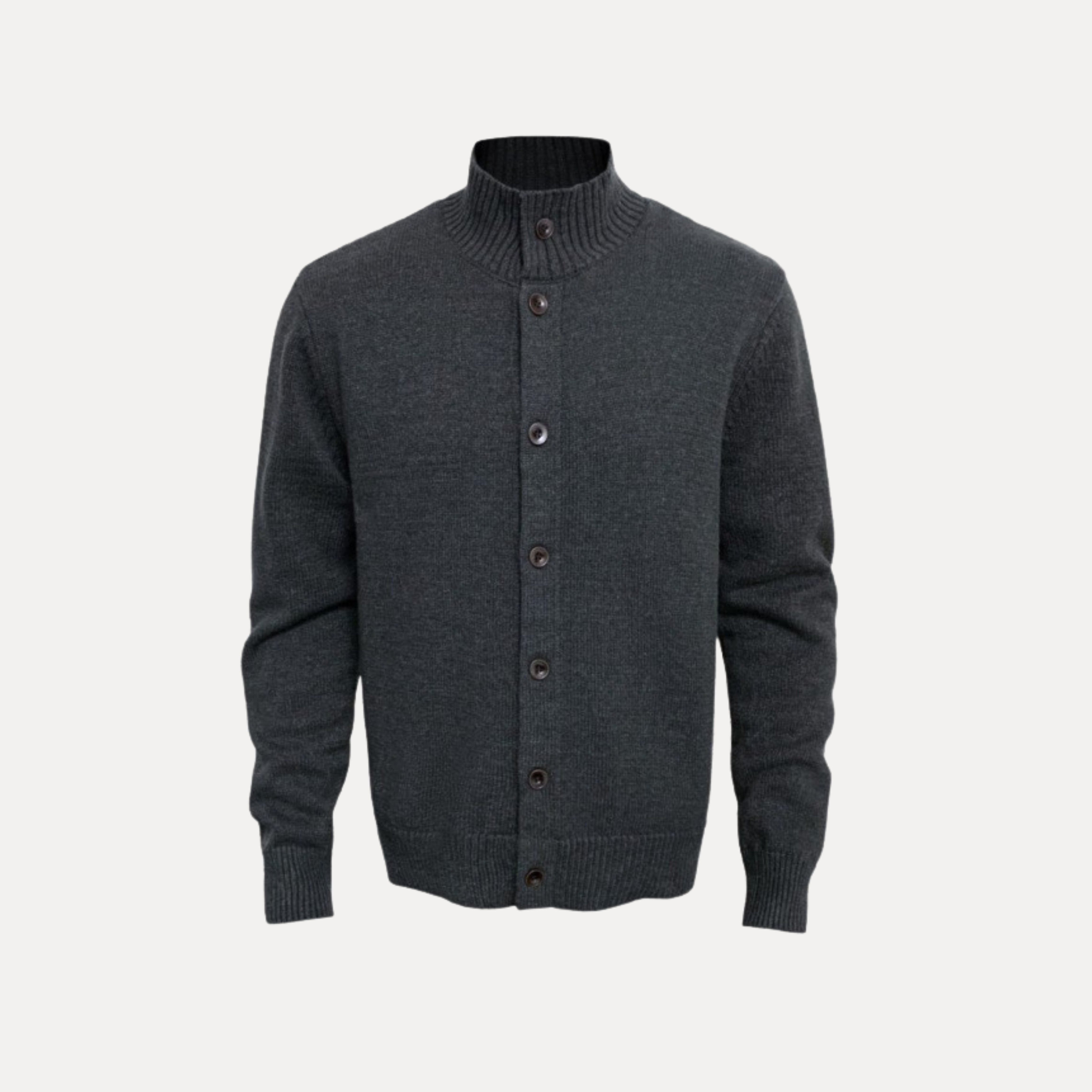 Button Neck Knit Cardigan