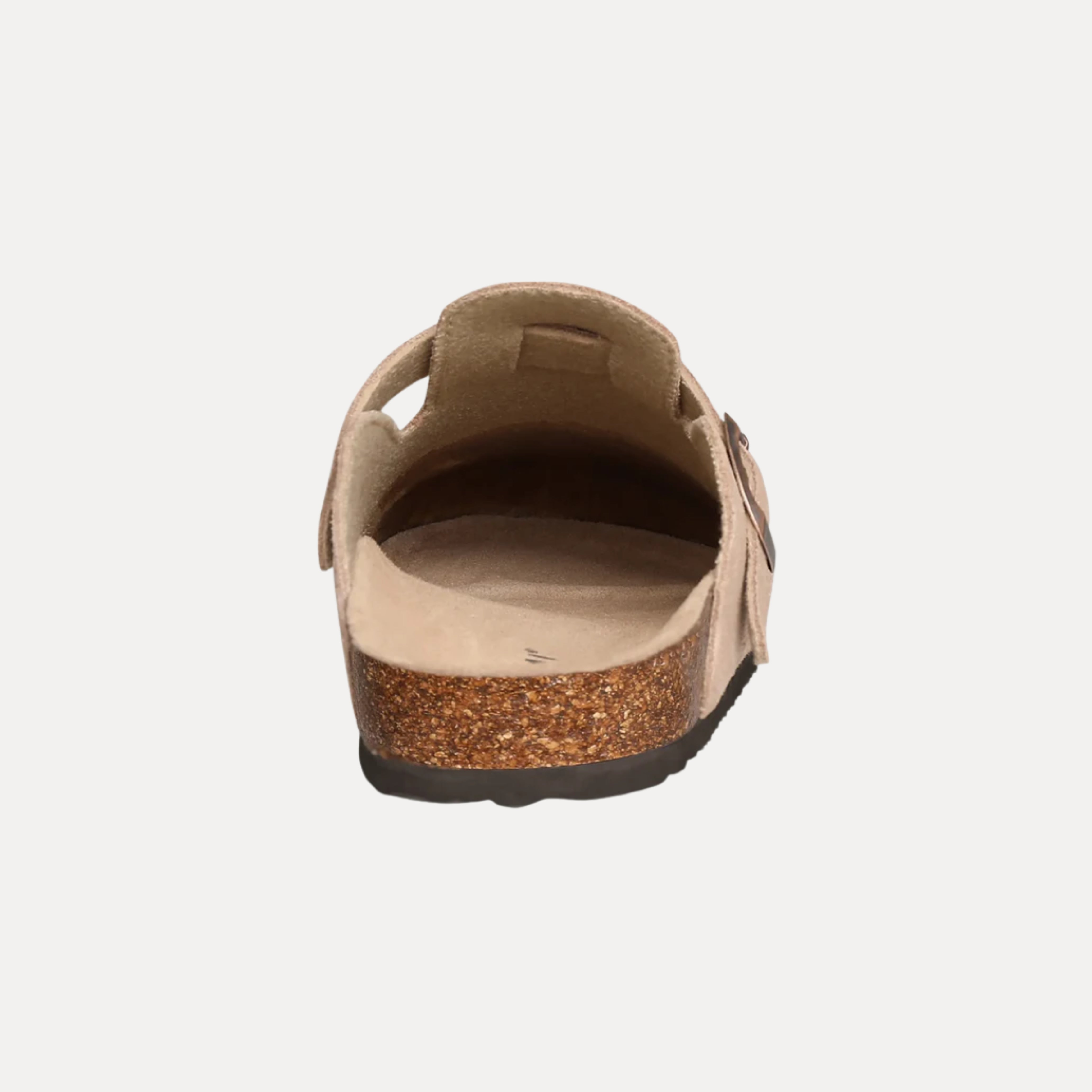 Suede Buckle Clogs