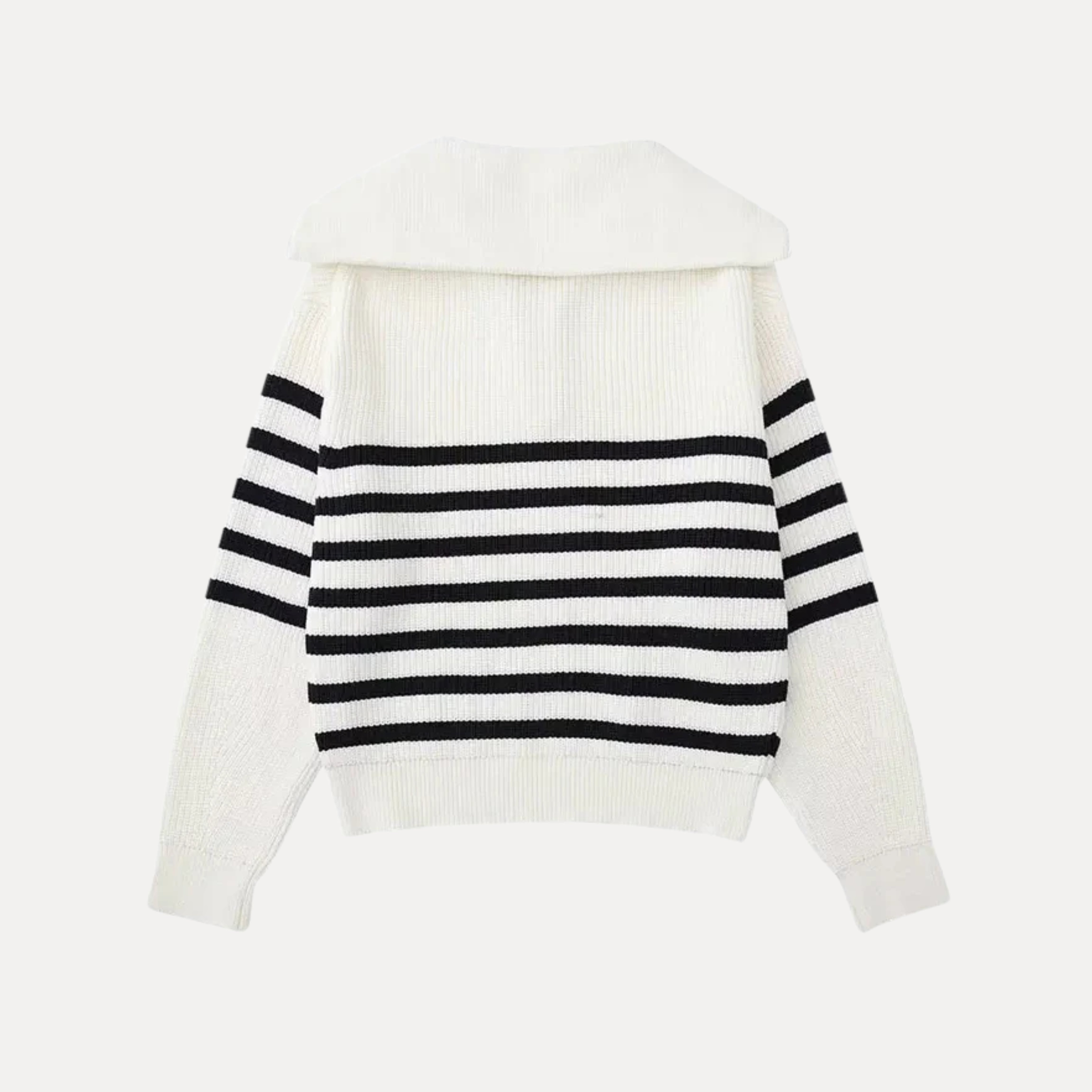 Striped Half-Zip Sweater