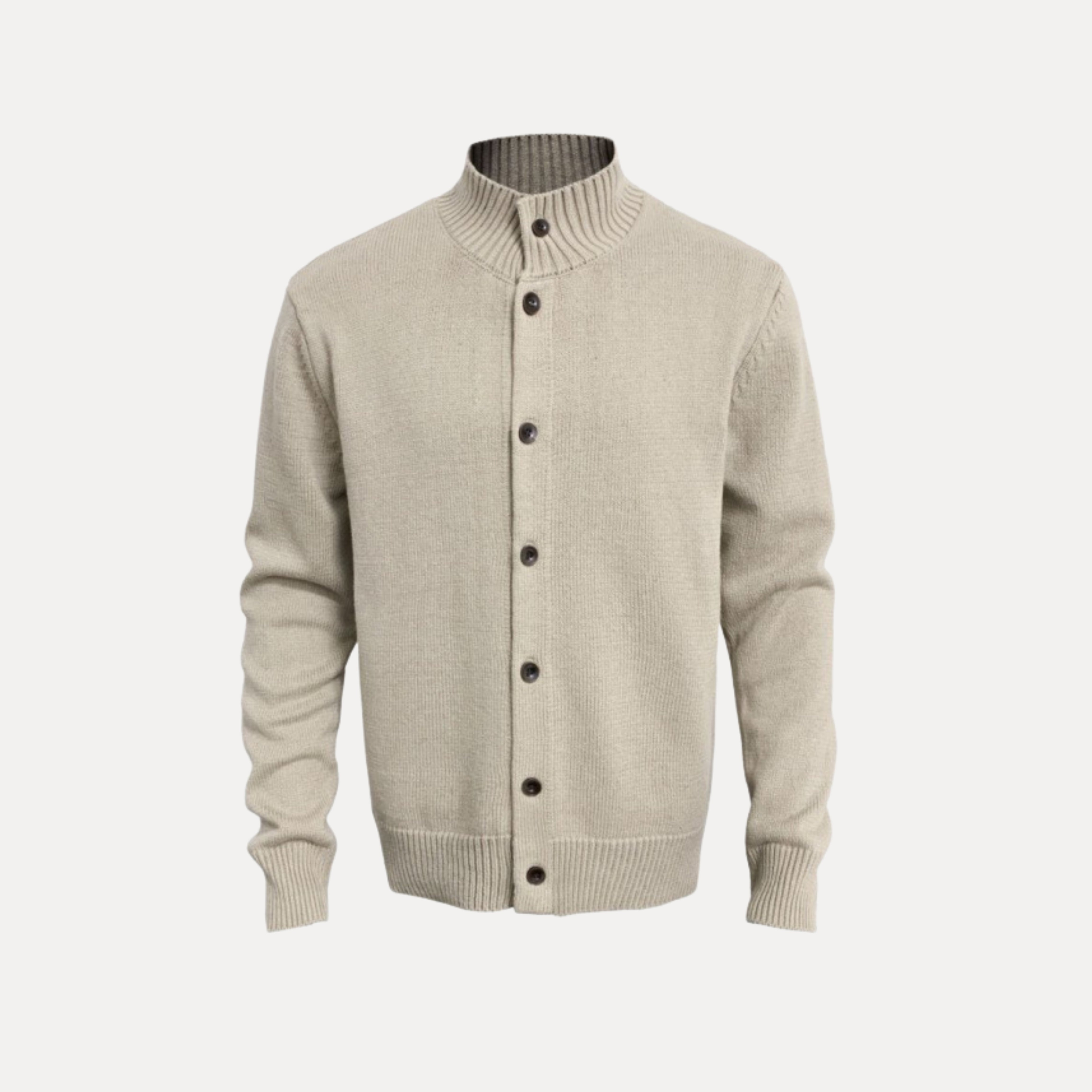 Button Neck Knit Cardigan